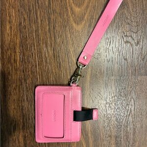 Andar Pink Leather Wristlet Cardholder
